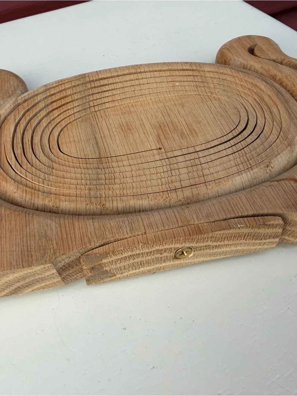Handcrafted Natural Wood Swan Bread Bowl Holder